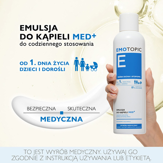 Emotopic Zestaw Promocyjny – Emulsja do kąpieli 400 ml + Balsam nawilżająco-natłuszczający 400 ml