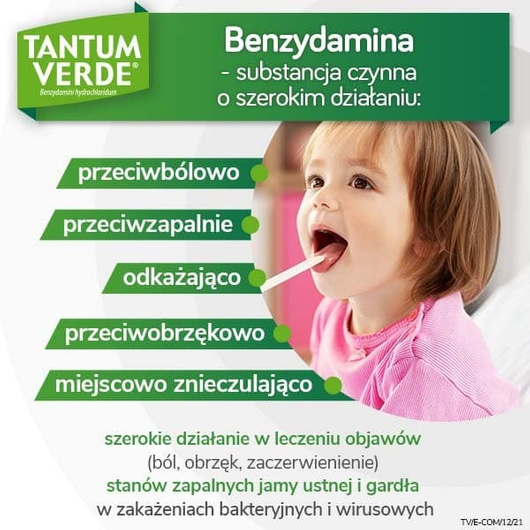 TANTUM VERDE 1,5 mg/ml, lek na ból gardła i stany zapalne jamy ustnej, aerozol x 30 ml