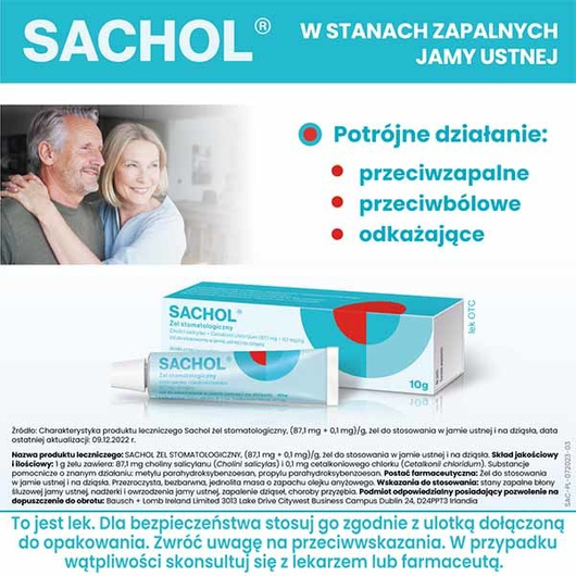 Sachol, żel stomatologiczny, tuba 10 g