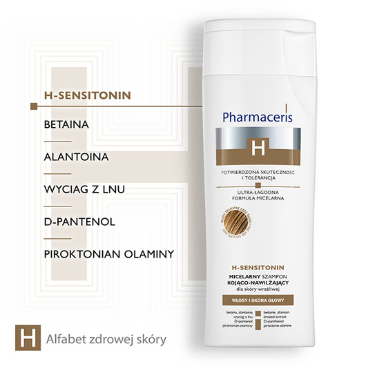 Pharmaceris H H-Sensitonin Micelarny szampon kojąco-nawilżający do skóry wrażliwej, 250 ml
