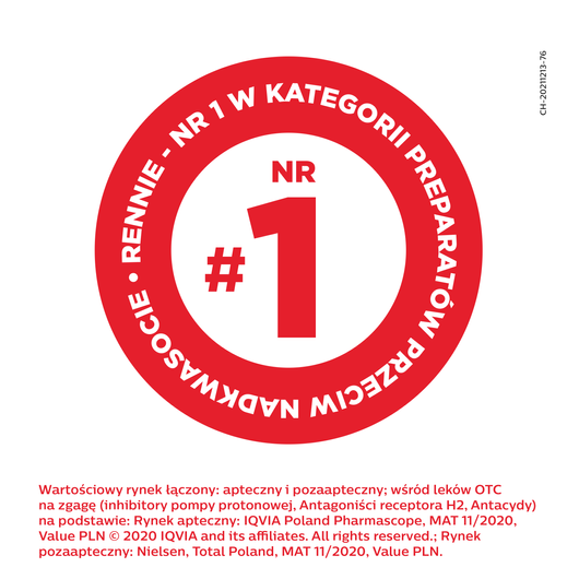 RENNIE ANTACIDUM miętowe, 48 tabletek do ssania