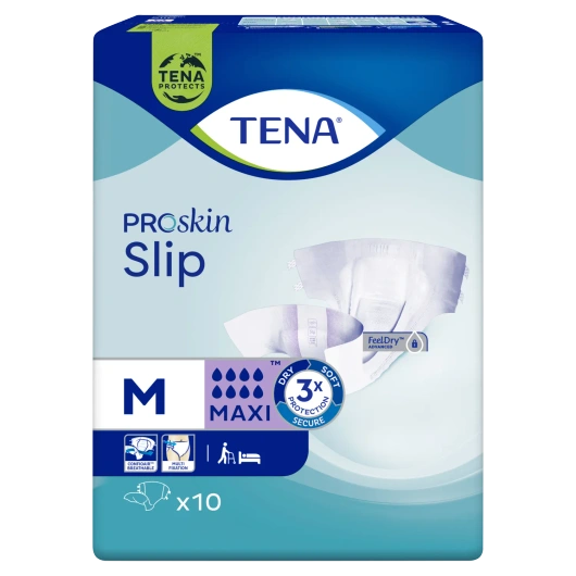 Tena Slip ProSkin Maxi Rozmiar M (73-122cm) Pieluchomajtki, 10 sztuk