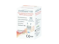 Vivaguard V20 Paski testowe do pomiaru glukozy, 50 sztuk