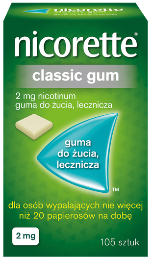 NICORETTE CLASSIC GUM 2 mg x 105 gum 