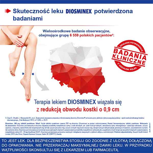 DIOSMINEX 500 mg, 60 tabletek