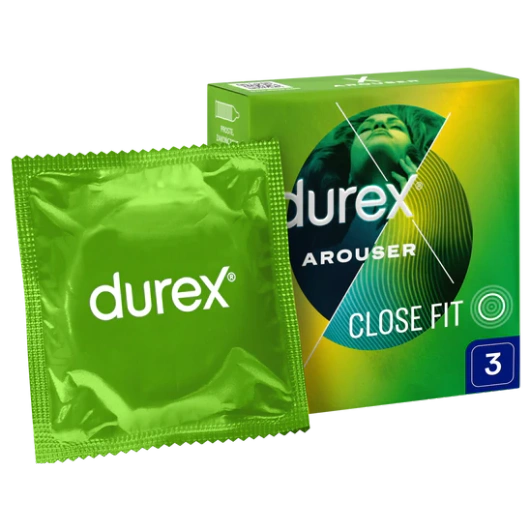 Durex Arouser Prezerwatywy z prążkami, 3 sztuki