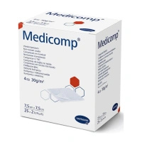 Medicomp Kompresy jałowe 7,5 x 7,5 cm, 50 sztuk