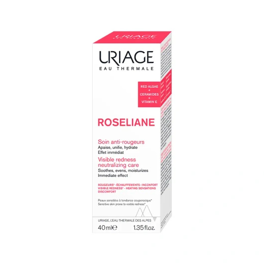 Uriage Roseliane Krem do cery naczynkowej przeciw zaczerwienieniom, 40 ml