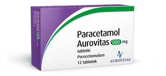 Aurovitas Paracetamol 500 mg, 12 tabletek