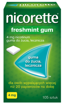 NICORETTE FRESHMINT GUM 4 mg x 105 gum