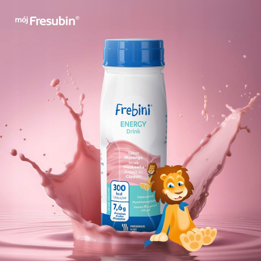 Frebini Energy Drink Smak truskawkowy, 4x200 ml