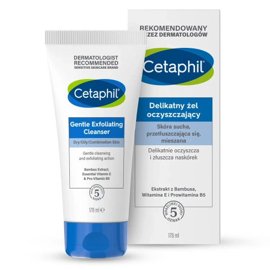 Cetaphil Delikatny żel oczyszczający do twarzy z peelingiem, 178 ml