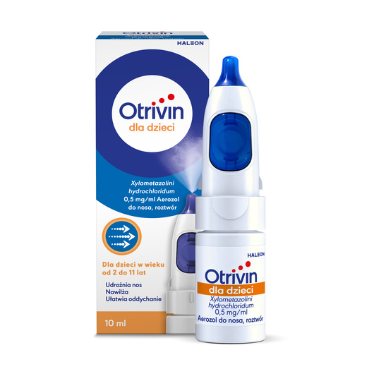 Otrivin dla dzieci Aerozol do nosa 0,5mg/ml, 10 ml