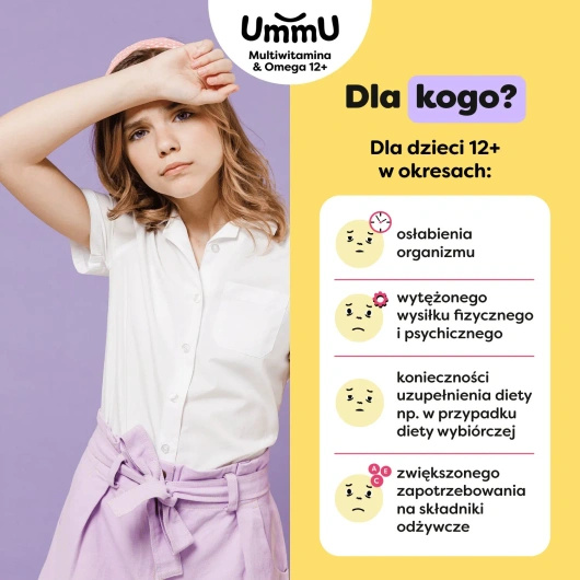UmmU Multiwitamina&Omega 12+, 27 pastylek