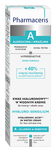 PHARMACERIS A HYALURO-SENSILIUM Krem wodny do twarzy 40 ml