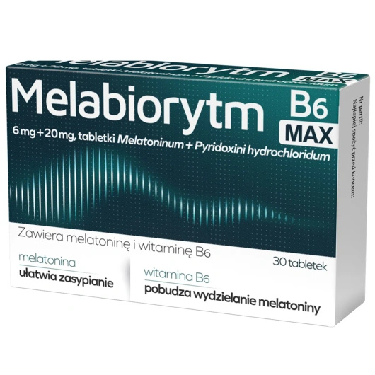 Melabiorytm B6 Max 6 mg + 20 mg, 30 tabletek