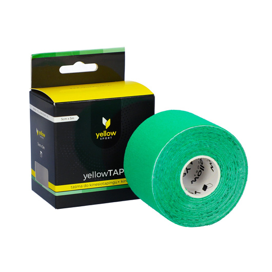 YellowTAPE Taśma do kinesiotapingu zielona, 5 cm x 5 m 
