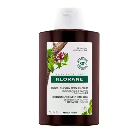 KLORANE Szampon z Chininą i organiczna Szarotka, 200ml