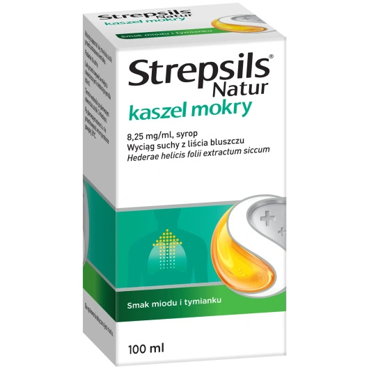 Strepsils Natur kaszel mokry 8,25 mg/ml Syrop, 100 ml