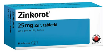 Zinkorot tabletki 25 mg, 50 tabletek