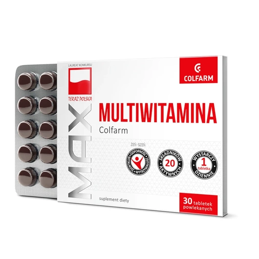 MAX Multiwitamina, 30 tabletek powlekanych