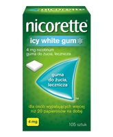 Nicorette Icy White Gum guma do żucia 4mg, 105 sztuk