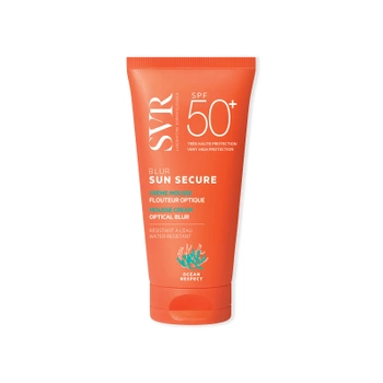 SVR SUN Secure Blur Krem w piance optycznie ujednolicający koloryt skóry SPF50+, 50ml