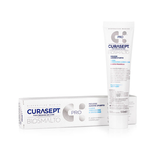 Curasept Biosmalto Protection Mus truskawkowy do remineralizacji zębów, 50 ml