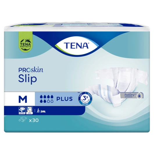 Tena Slip ProSkin Plus Rozmiar M (73-122cm) Pieluchomajtki, 30 sztuk