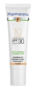 PHARMACERIS F MATT-MINERAL-CORRECTION Mineralny dermo-fluid matujący SPF 30 LIGHT 10, 30ml