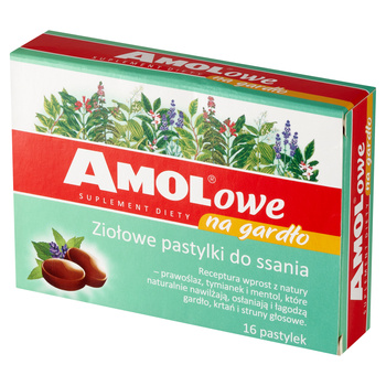 AMOLOWE NA GARDŁO, 16 pastylek do ssania