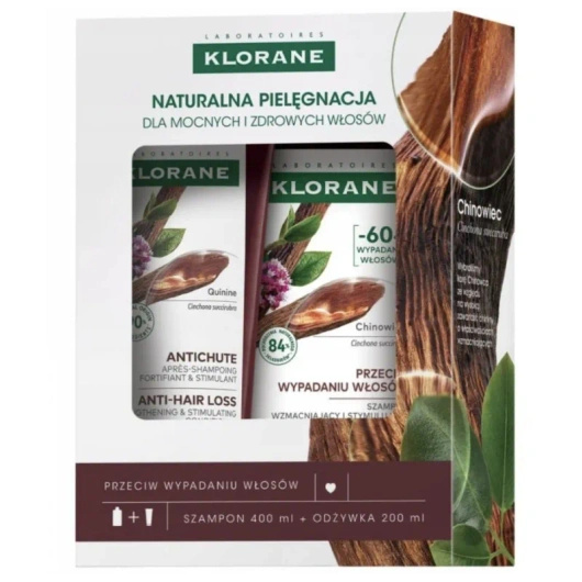 Klorane Zestaw przeciw wypadaniu włosów Szampon + odżywka