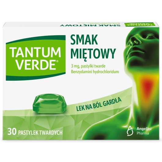 Tantum Verde 3 mg Smak miętowy, 30 pastylek do ssania