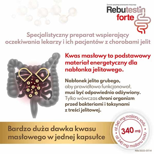 Rebutestin forte, 340 mg maślanu sodu / 60 kapsułek