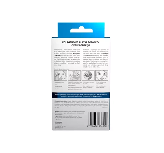 L'Biotica płatki pod oczy Redukcja Cieni  3x2sztuki