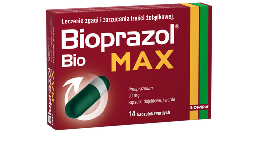 BIOPRAZOL BIO MAX 20 mg  14 kapsułek dojelitowych