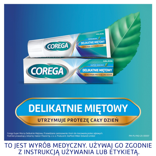 Corega Super Mocny delikatnie miętowy, 40 g