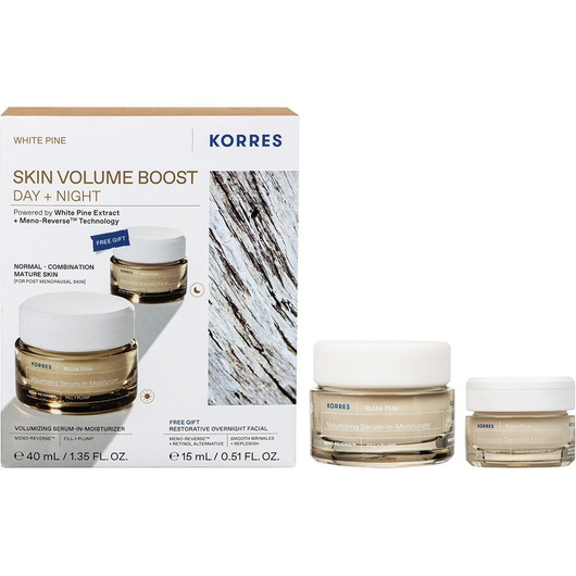 Korres White Pine Zestaw Skin Volume Boost Krem na dzień i na noc