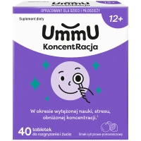 UmmU KoncentRacja 12+, 40 tabletek do żucia