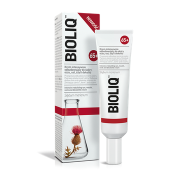 BIOLIQ 65+ Krem intensywnie odbudowujący do skóry oczu, ust, szyi i dekoltu 30ml