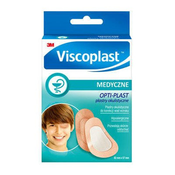 VISCOPLAST OPTI-PLAST (82 mm x 57 mm) plastry okulistyczne x 10 sztuk