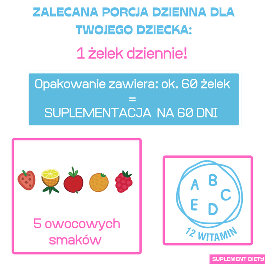 Żelki Witaminki 180 g (60 sztuk)