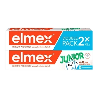 ELMEX JUNIOR Pasta do zębów 75 ml x 2 sztuki