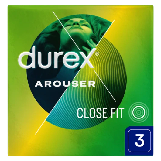 Durex Arouser Prezerwatywy z prążkami, 3 sztuki