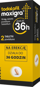 Tadalafil Maxigra tabletki powlekane 10mg, 2 tabletki