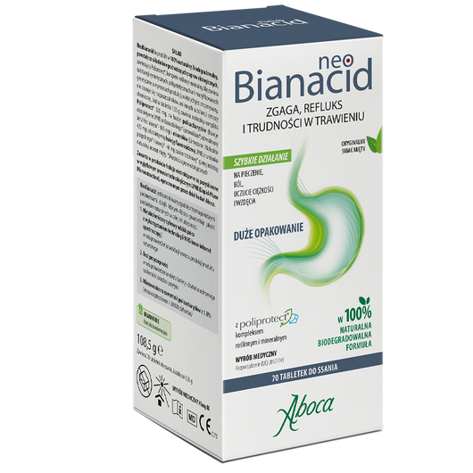 Neobianacid Smak miętowy, 70 tabletek do ssania 