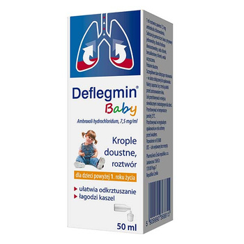 DEFLEGMIN Baby 7,5 mg/ml krople doustne, 50 ml