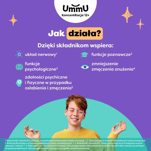 UmmU KoncentRacja 12+, 40 tabletek do żucia