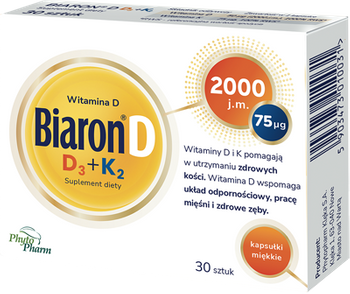 BIOARON (Optivitum) D3 + K2, 30 kapsułek