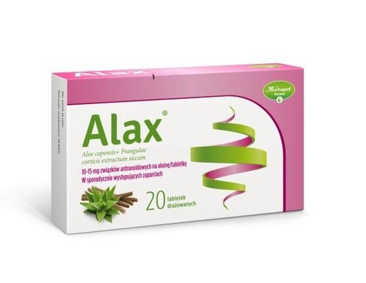 ALAX,  20 tabletek drażowanych